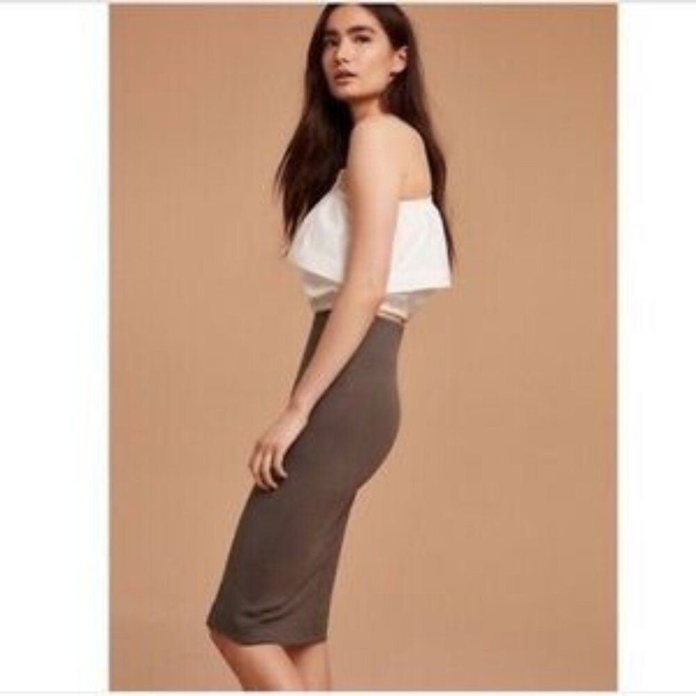 Aritzia Wilfred Lis Taupe Pencil Skirt